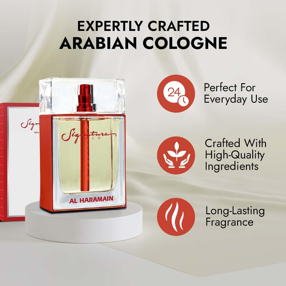 Al Haramain Signature Red Eau De Parfum Spray, 3,4 Ounce (Unisex)