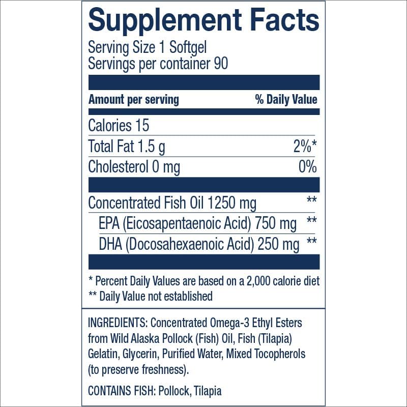 Wiley's Finest Wild Alaskan Fish Oil Peak EPA - Triple Strength Peak EPA & DHA Supplement - 1000mg Fish Oil - Omega-3s for Joint Health Support - 30 Softgels (30 Servings)