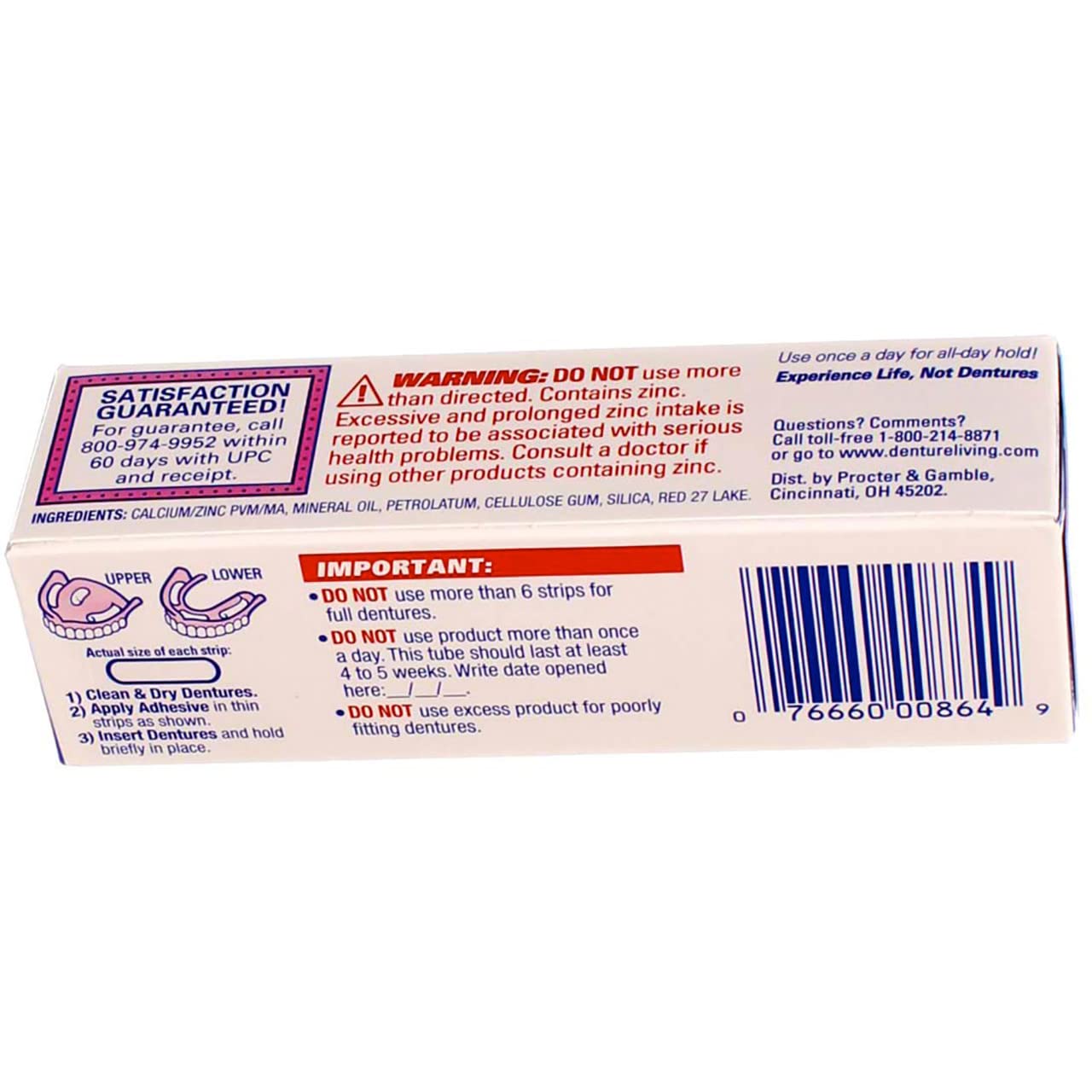 Fixodent Denture Adhesive Cream Original 1.40 oz (Pack of 2)