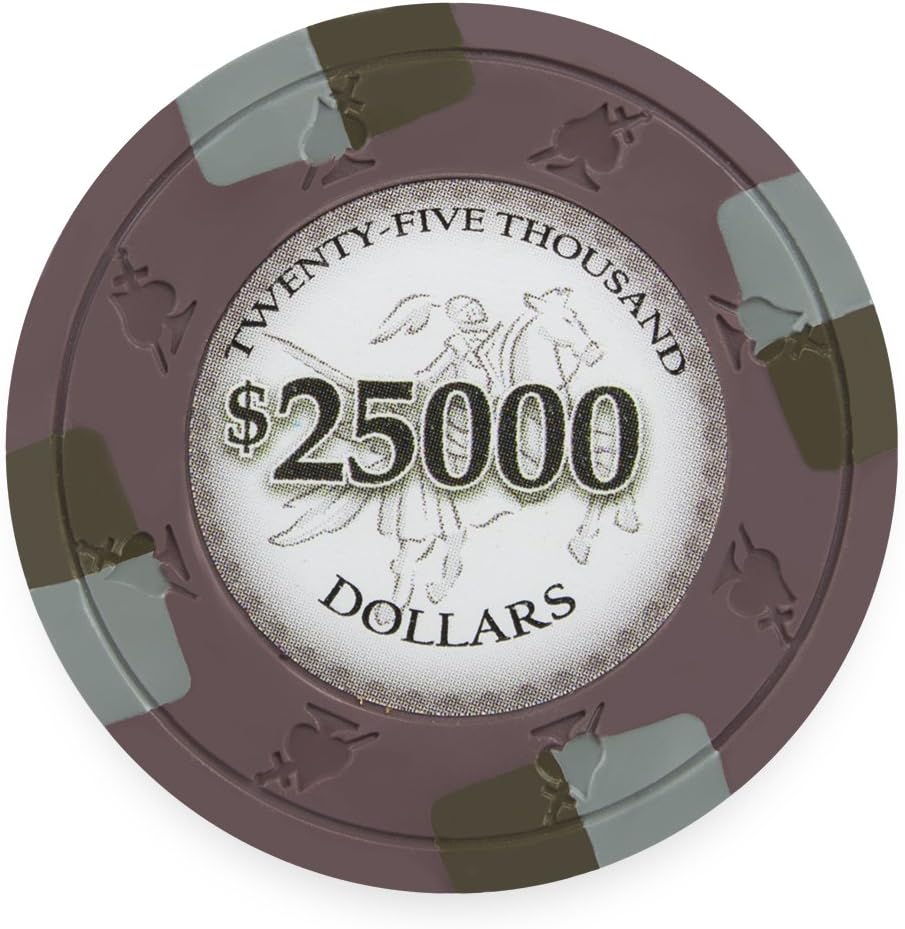 Claysmith Gaming Pack of 50 Poker Knights Poker Chips, Heavyweight 13.5-gram Clay Composite