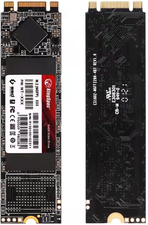 KingSpec 1TB M.2 SATA III 2280 SSD, NOT for NVMe Slots | SATA3 6Gb/s, B+M Key, Up to 550MB/s, Internal Solid State Drives for Laptop / Desktop Upgrades