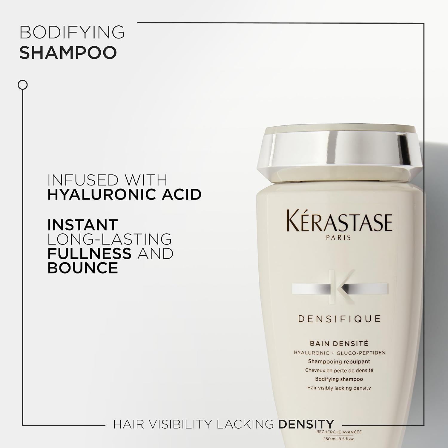 Kerastase Densifique Densité Shampoo - Thickening & Strengthening Shampoo For Fine & Thinning Hair, Removes Build-Up, Hydrates and Adds Shine, With Hyaluronic Acid & Ceramides