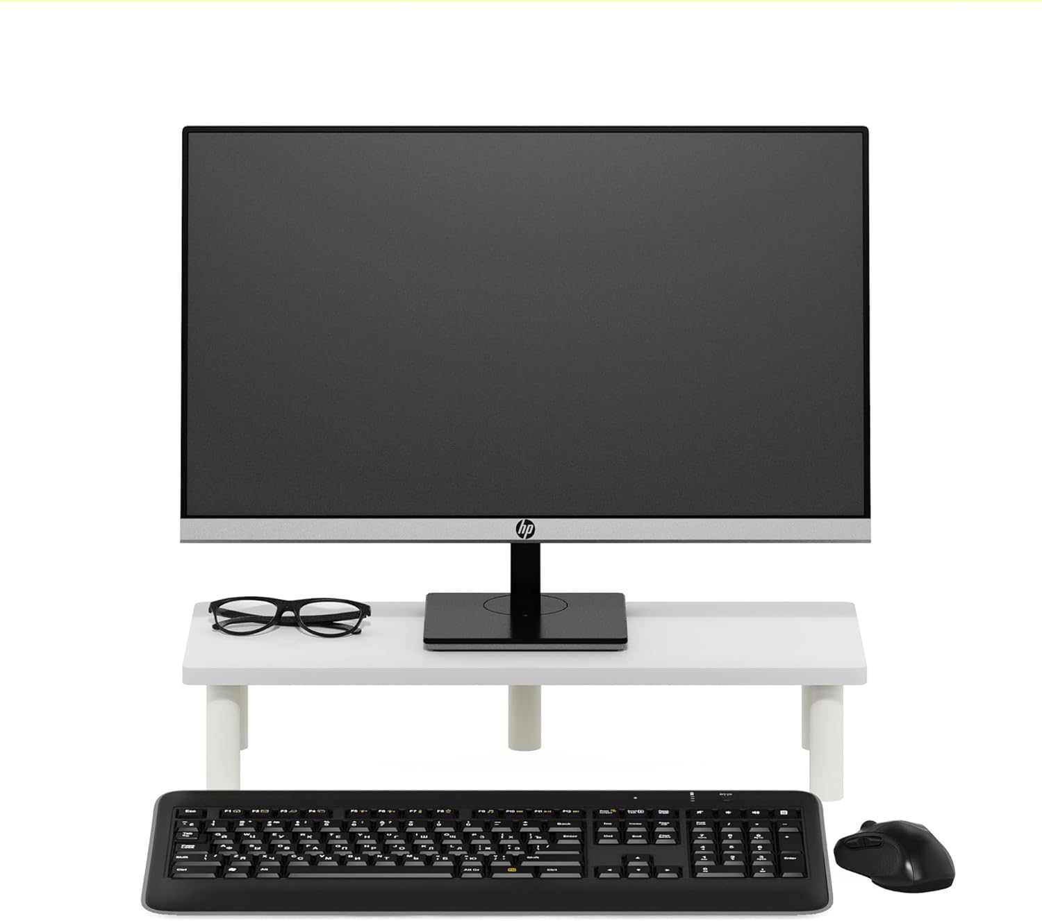 FURINNO Turn-N-Tube Monitor Stand, French Oak Grey/Black