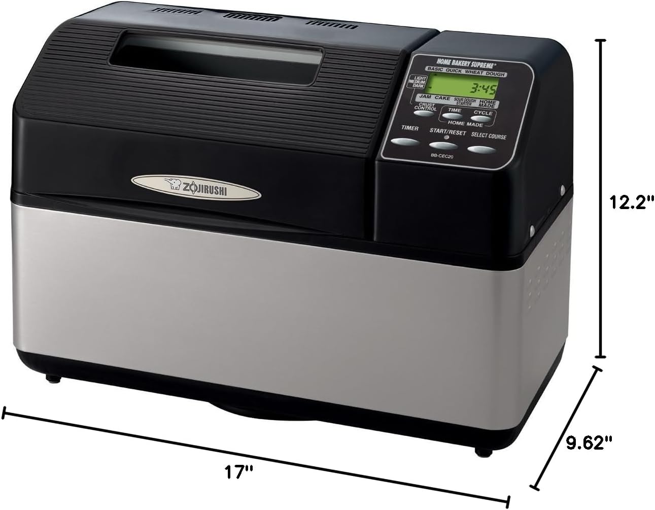 Zojirushi Home Bakery Supreme Breadmaker | Cake, jam and dough settings, 13-hour timer, quick-bake mode
