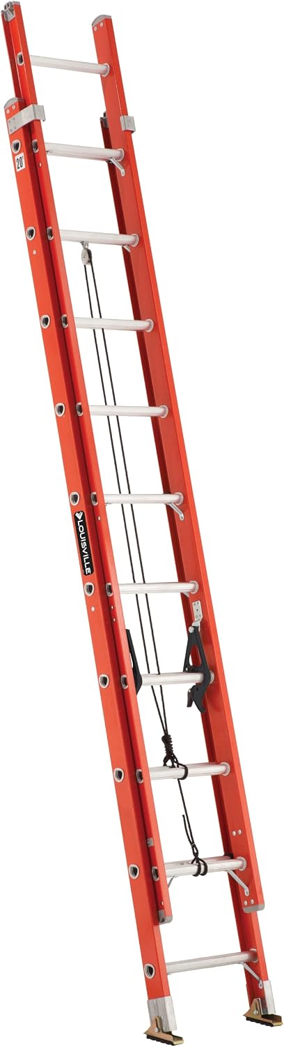 Louisville Ladder 16-foot Fiberglass Extension Ladder, 300-Pound Load Capacity, Type IA, FE3216