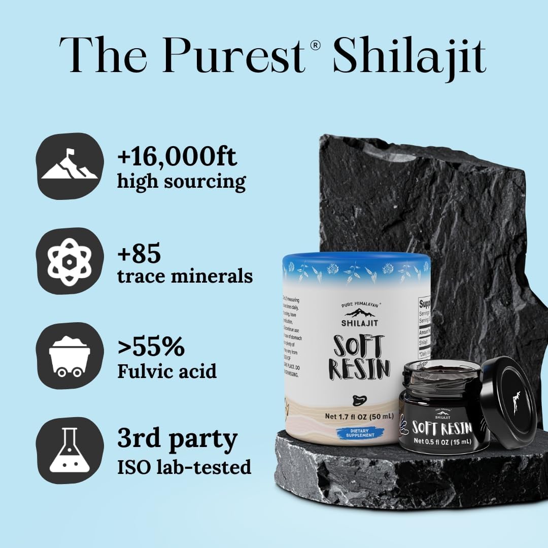 Pure Himalayan Shilajit | 100% Pure Natural Shilajit Grade A Max Potency 85+ Trace Minerals & Fulvic Acid | 3rd Party US Lab Tested | Altai Tablets