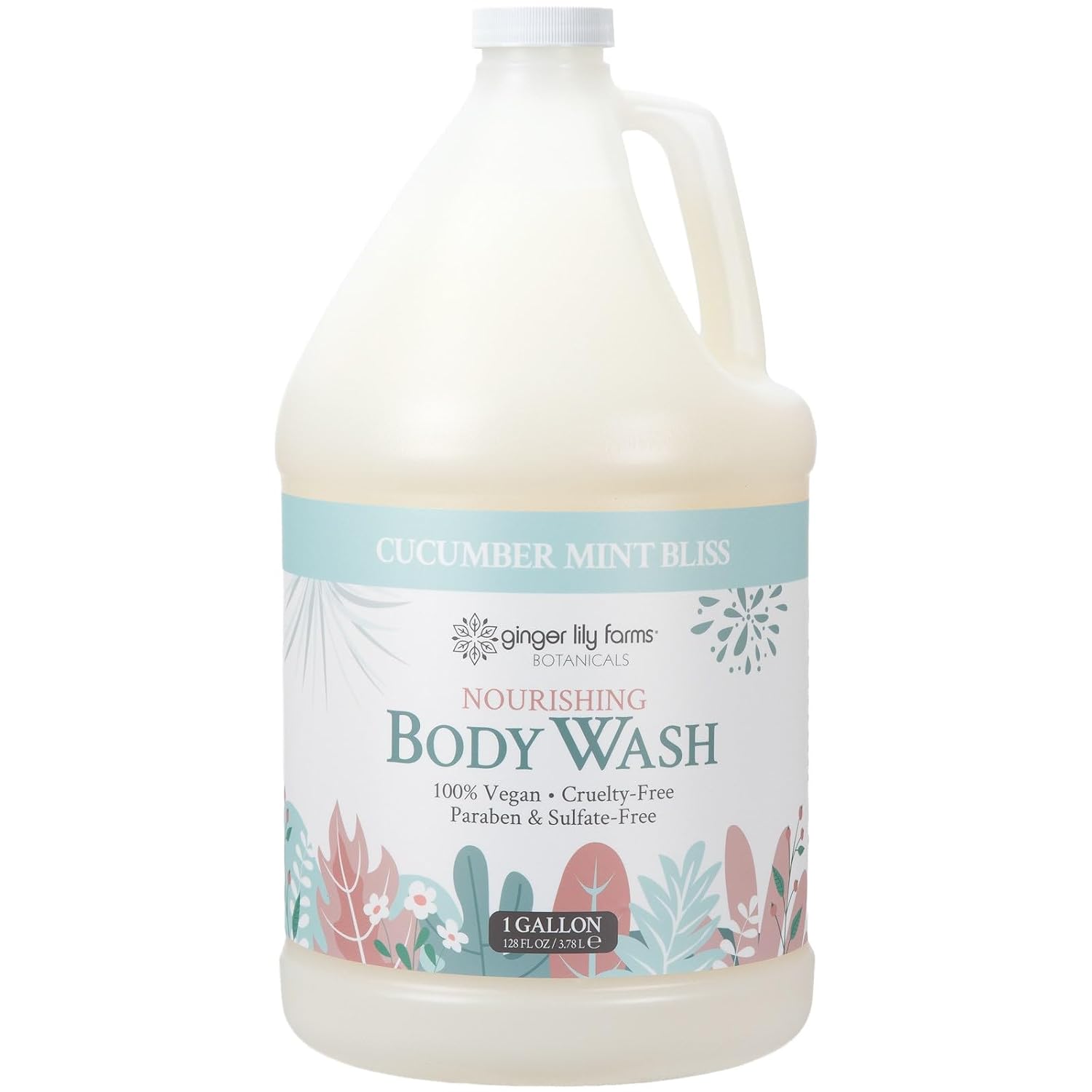 Ginger Lily Farms 1 gal Nourishing Body Wash, Citrus Blend Scent | for Hands, Body & Hair, Moisturizing Wash, Salon Wash, Spa Cleanser, Salon & Spa Essentials, Manicure & Pedicure Supplies