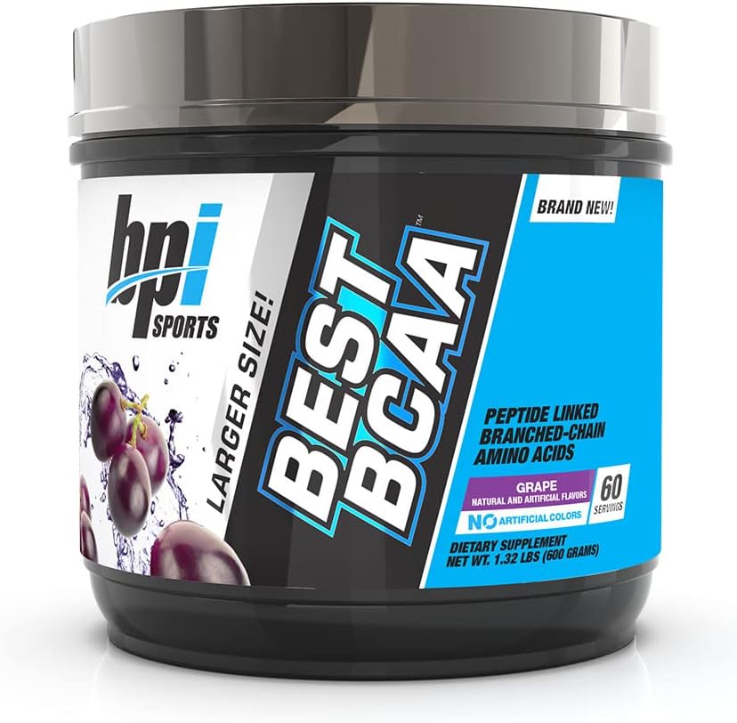 BPI Sports Best BCAA Powder – Muscle Recovery Support, Grape, 30 Servings