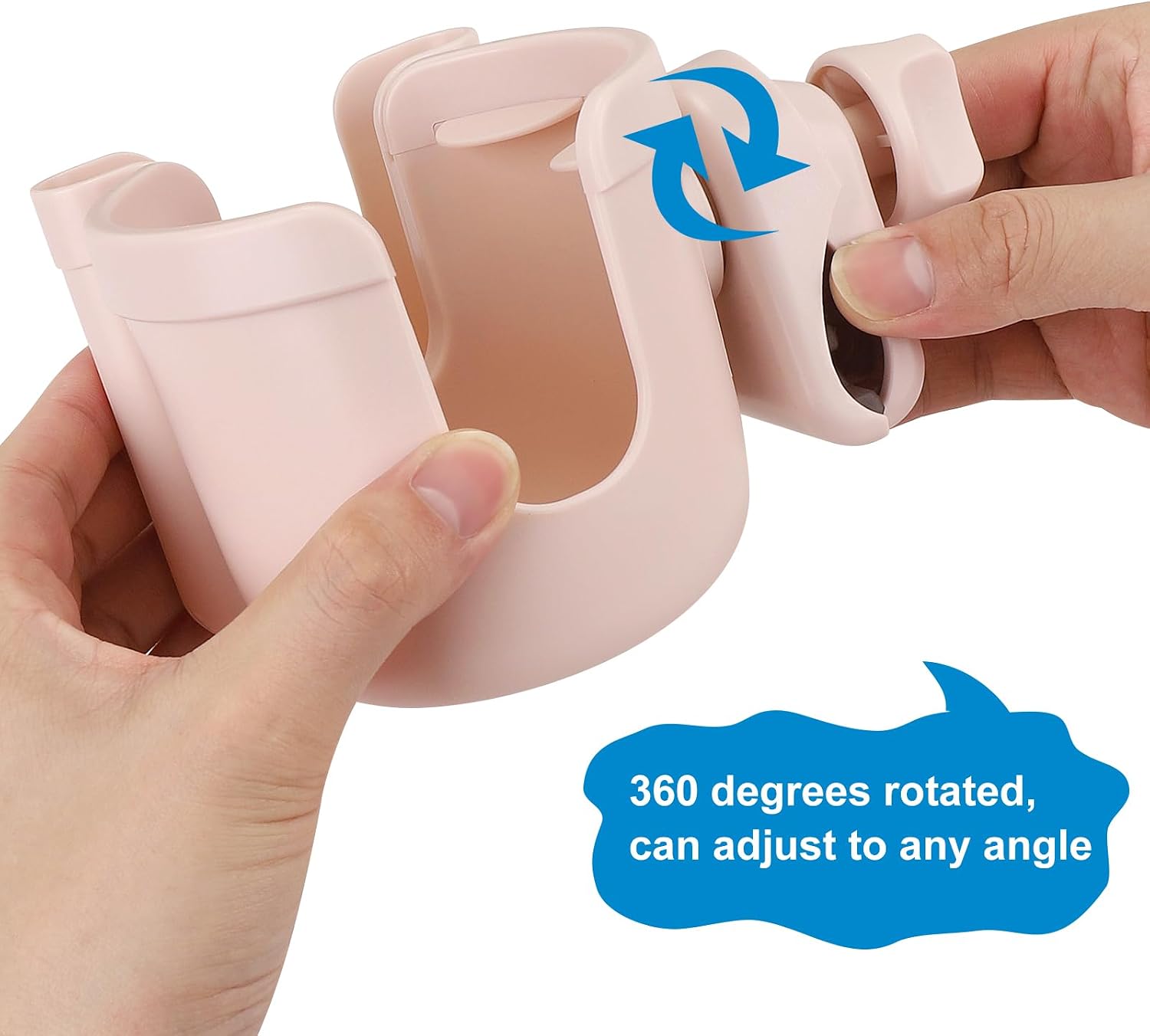 Accmor Stroller Cup Holder with Phone Holder, Bike Cup Holder, Universal Cup Holder for Uppababy Nuna Strollers, 2-in-1 Drinks Holder for Walker