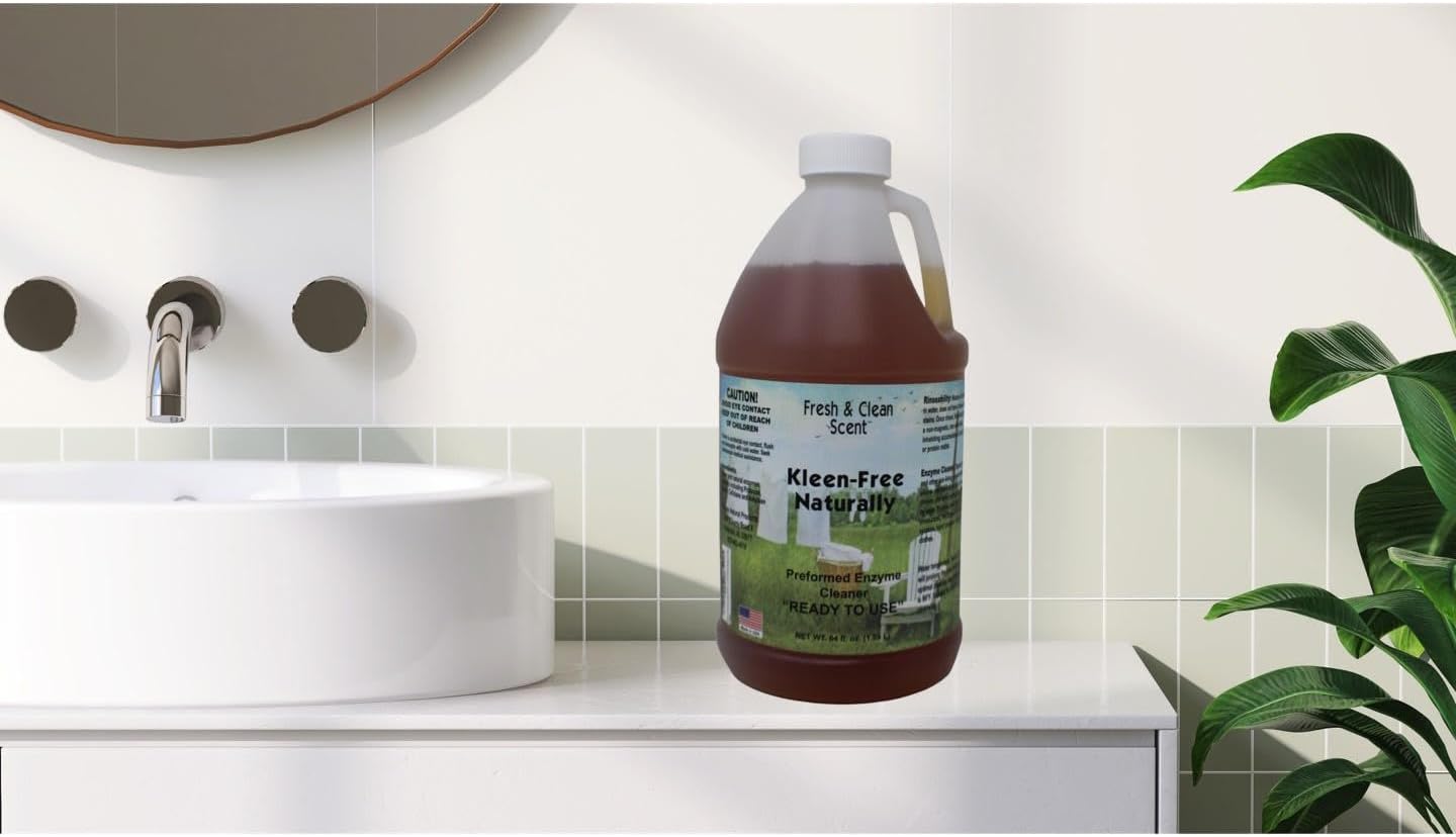 Naturally Preformed Enzyme Cleaner, Enzyme Solution, Multi-Purpose Cleaner, Laundry Additive and More - Concentrate - Original Scent - 128oz (1 Gallon)