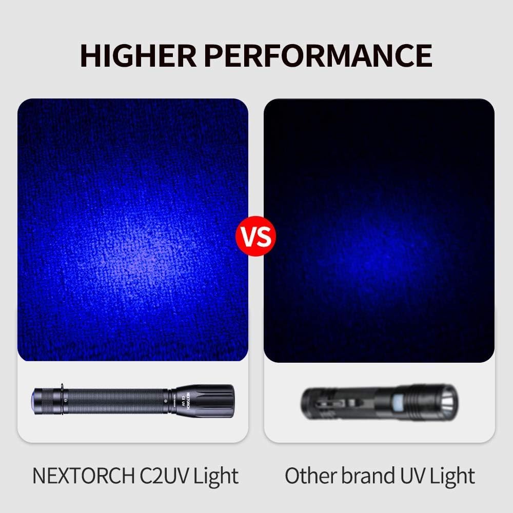 NEXTORCH C2UV 405nm uv Light Pocket-Size UV Led Blacklight Flashlight Resin