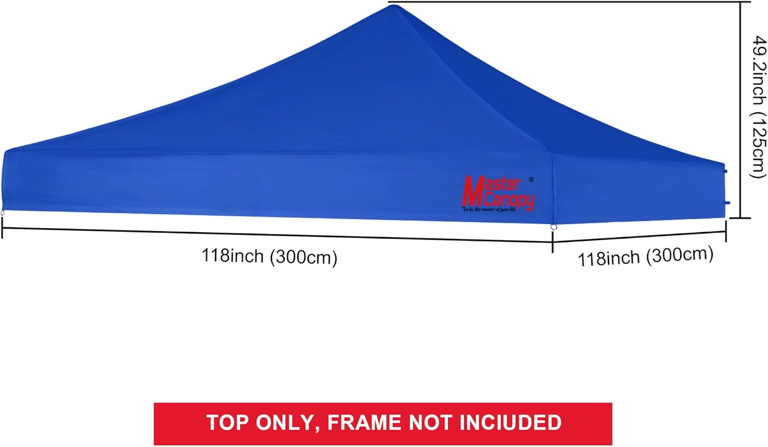 MASTERCANOPY 10x10 Replacement Pop Up Canopy Top for Kingkong Frame Gray