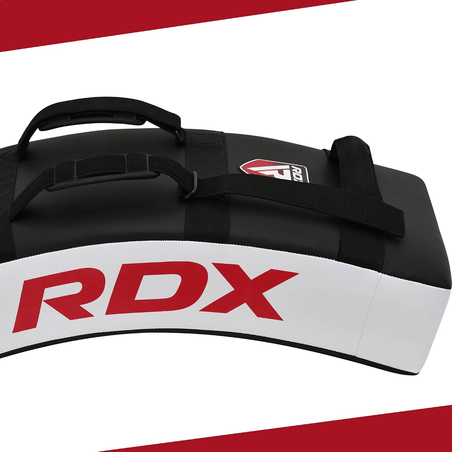 RDX Kick Shield Muay Thai Kickboxing, Heavy Curved Kicking Striking Body Pad, Punching Foot Target MMA Boxing Training, 3 Padded Handles