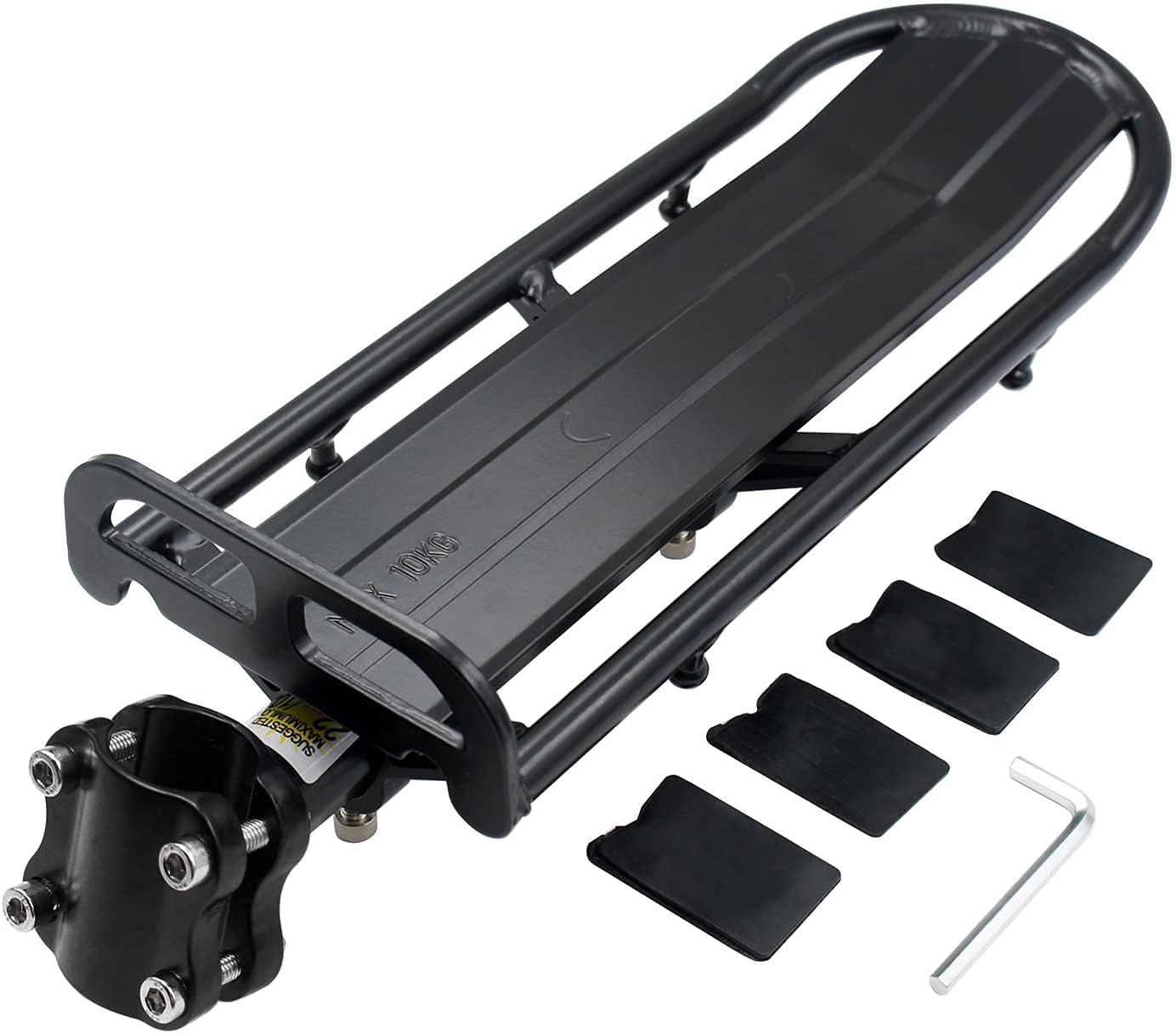 Outtag Rear Bike Rack Aluminum Alloy Bike Cargo Rack Quick Release Adjustable Bicycle Rear Rack Heavy Duty Mountain Bike Back Rack Seat Post Frame Mount Cycle Luggage Carrier Accessories