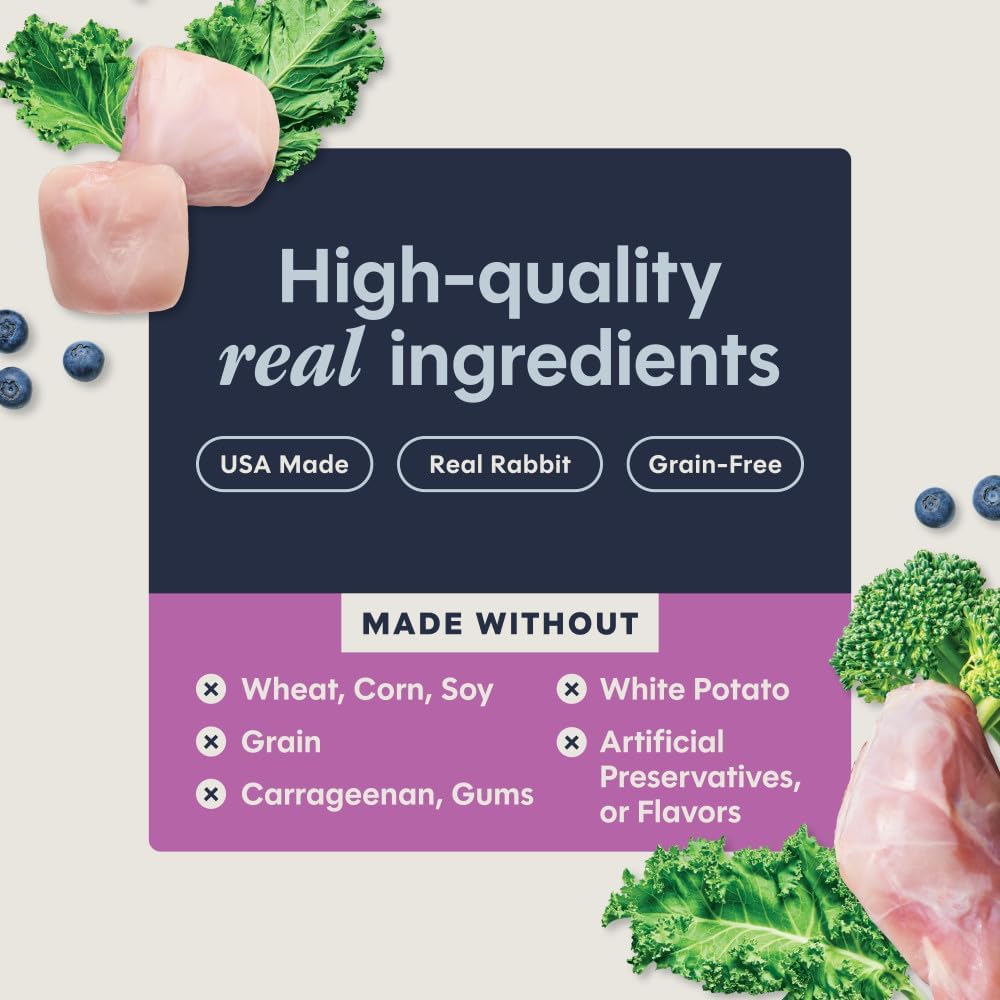 Instinct Original Grain Free Real Rabbit Recipe Natural Wet Canned Cat Food, 3 oz. Cans (Case of 24) | Rich & creamy pate texture, high protein, real rabbit, whole-food ingredients, grain-free, hydration support