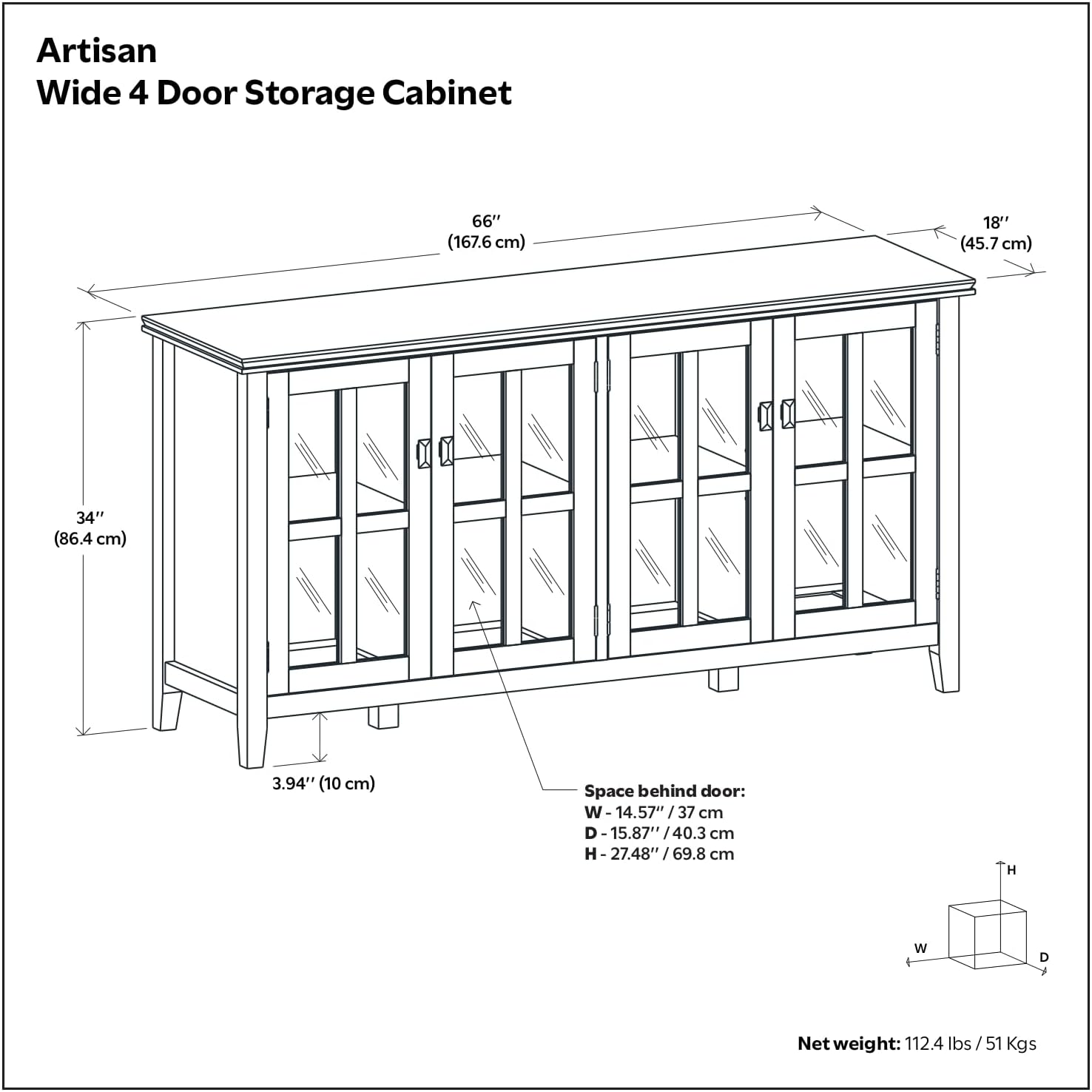 SIMPLIHOME Artisan 30" Wide Solid Wood Cabinet in Russet Brown