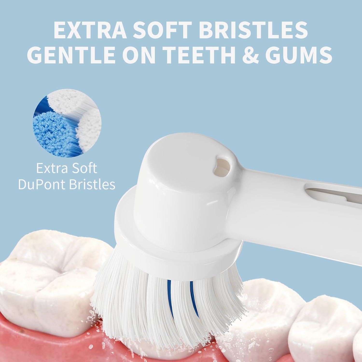 Replacement Toothbrush Heads Compatible with Oral-B Braun 20 Pcs | Professional Electric Toothbrush Brush Heads for Oral B Replacement Head Refill Pro 500/1000/1500/3000/3757/5000/7000/7500