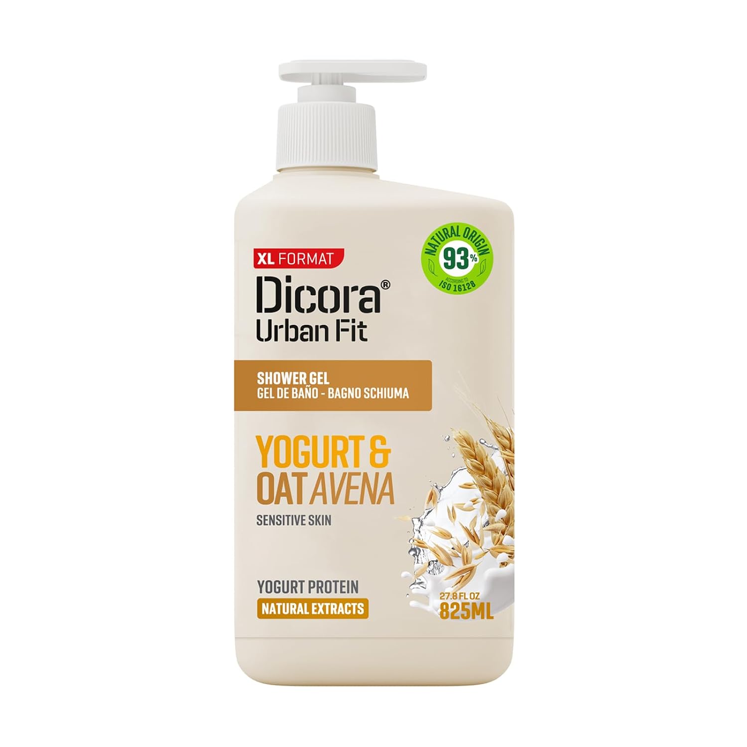 Dicora Urban Fit Shower Gel - Women and Mens Body Wash for All-Day Hydration - Prevents Premature Aging with Vitamin C - Citrus and Peach - 25.4 oz
