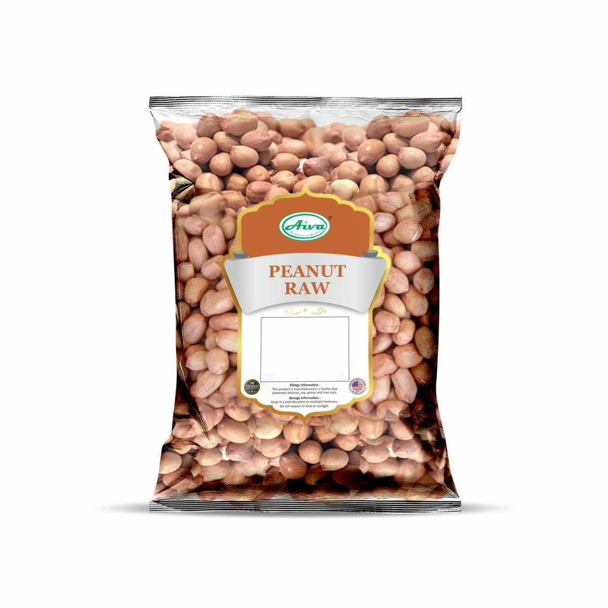 Aiva Raw Spanish Peanuts (10 LB Case) Bulk – Whole Unsalted Peanuts for Snacking, Cooking, and Baking | Product of USA | Spanish Premium Grade