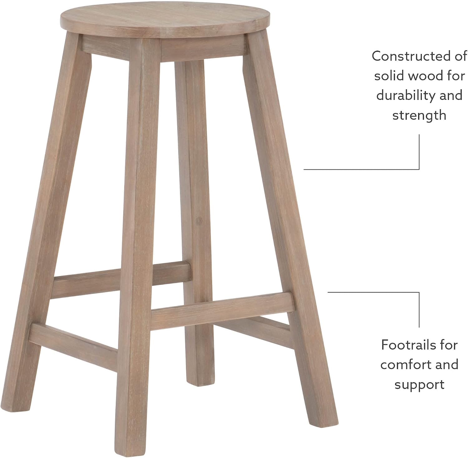 Linon 29-Inch Barstool With Round Seat