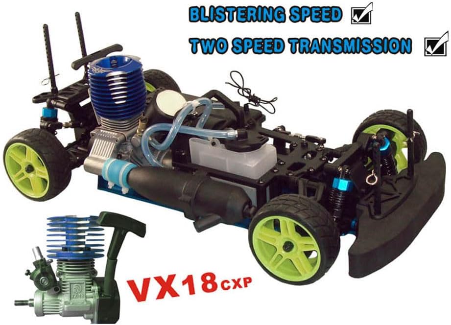 Nitro RC Cars for Adult 1/10 2.4G Professional Fast Drift Remote Control Car Two Speed Nitrogen Drive Truck 4WD 80KM/H Metal Chassis Gas Methanol