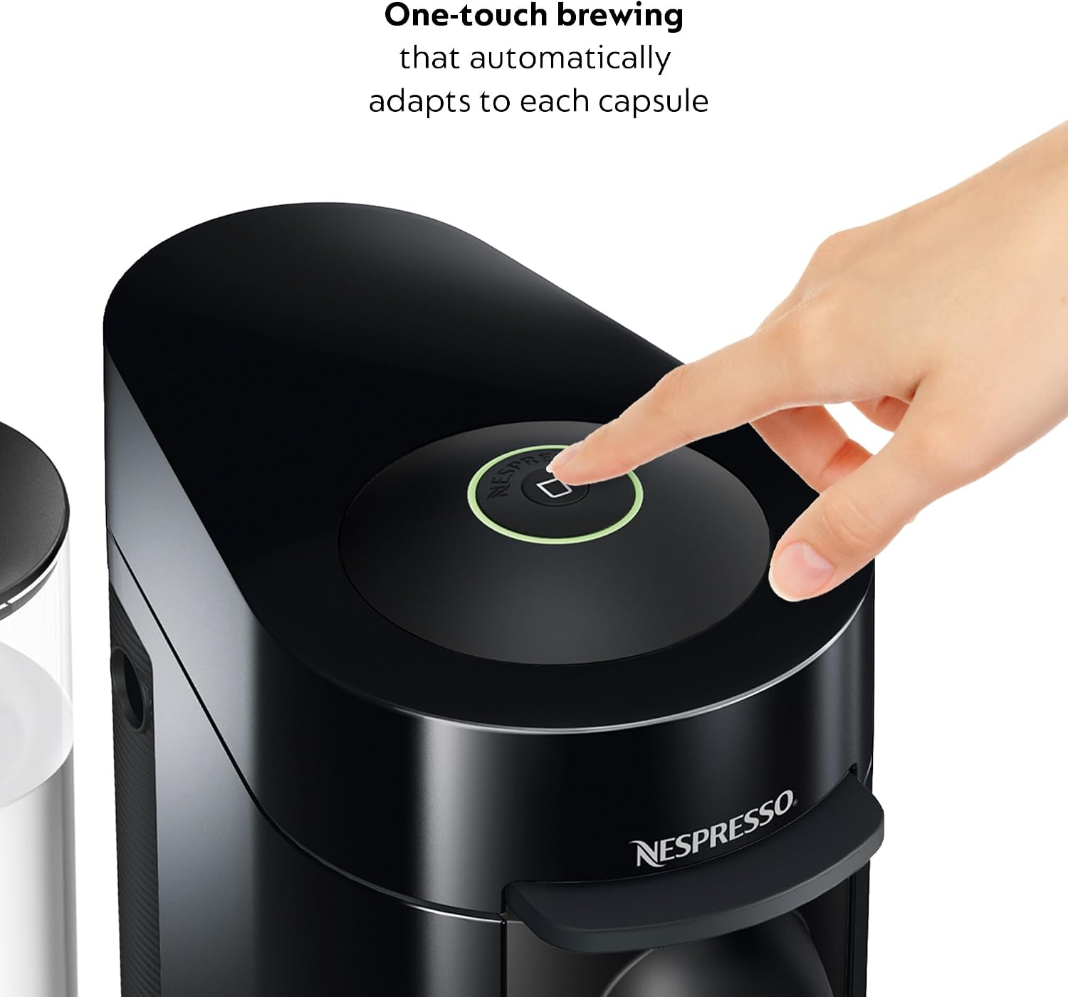 Nespresso Vertuo Plus Coffee & Espresso Maker by De'Longhi, Grey | Grey coffee machine that brews 4 cup sizes: 5 and 8 oz. coffee, plus single and double espresso, at the touch of a button.