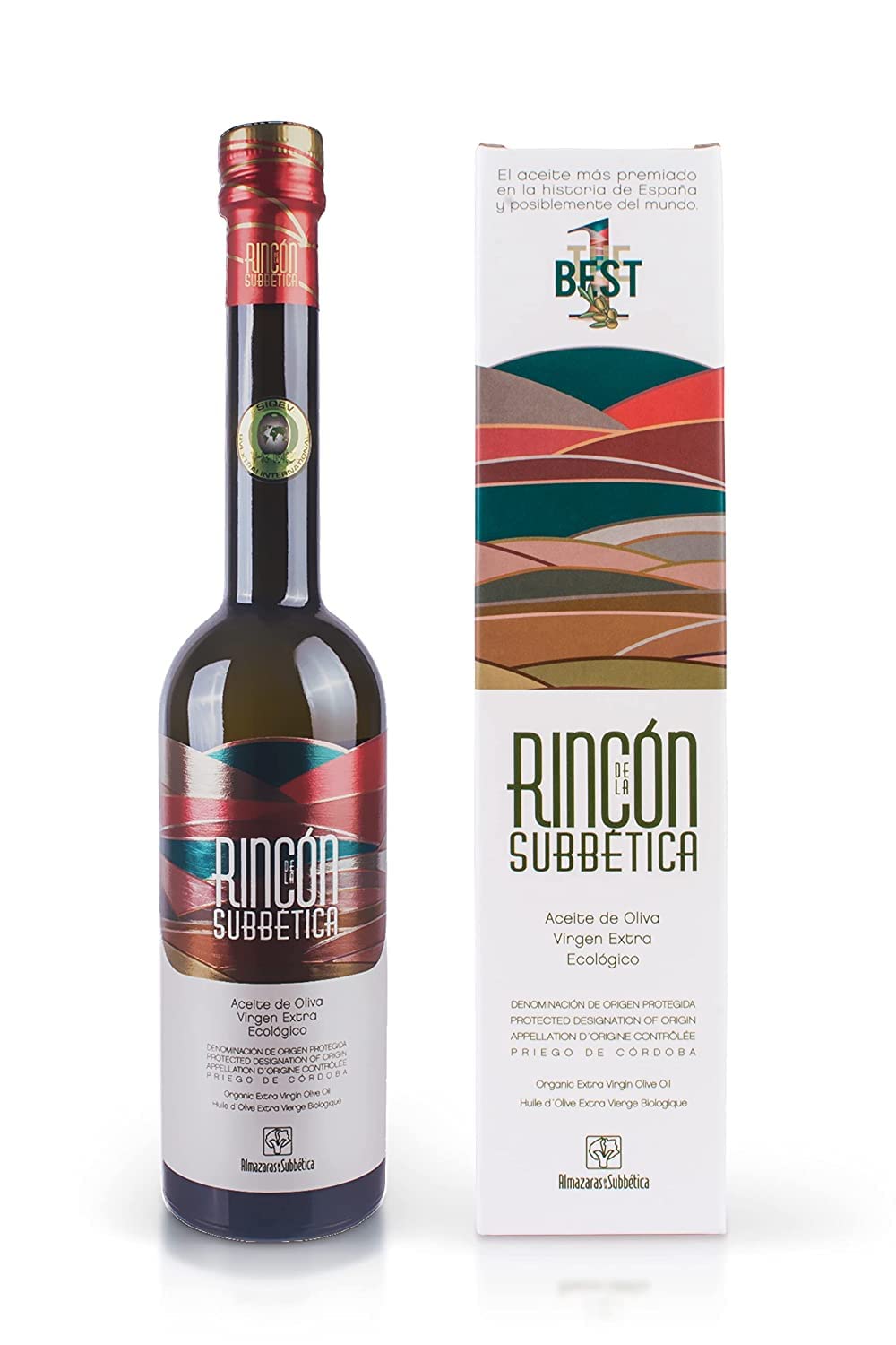 Rincon De La Subbetica- Award Winning, Organic Cold Pressed EVOO Extra Virgin Olive Oil, 16.9-Ounce Glass Bottle