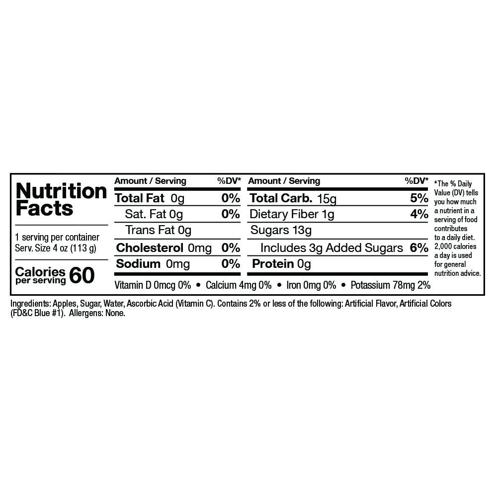 Zee Zees Mango Peach Applesauce Cups, Unsweetened, All Natural, No Sugar Added, 4 oz Cups, 24 pack