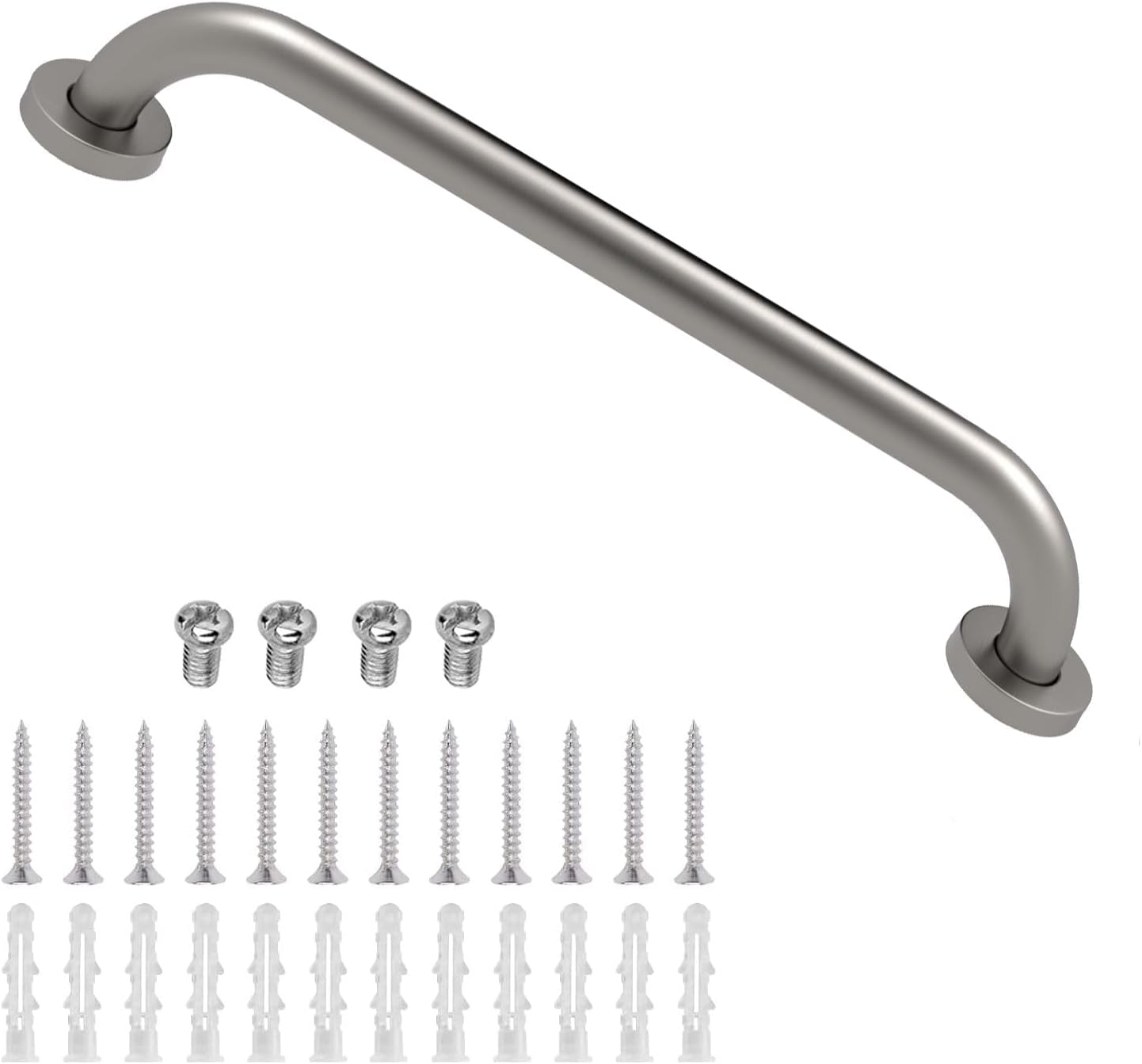 ELLO&ALLO Brushed Nickel Bathroom Shower Grab Bar, Home Care Bath Handrail (12 Inch)