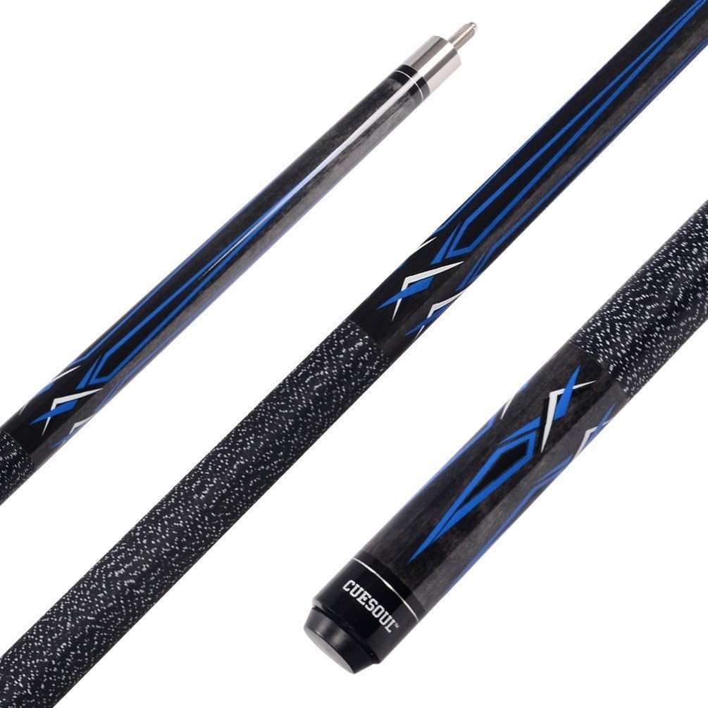 CUESOUL 58 Inch 19oz/20oz Maple Billiard Stick Pool Cue Set 11.5mm/13mm Tip[Weight Adjustable]