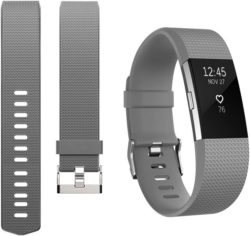 Tobfit Sport Bands Compatible with Fitbit Charge 2, 4 Pack, Replacement Wristbands for Women Men, Small/Large