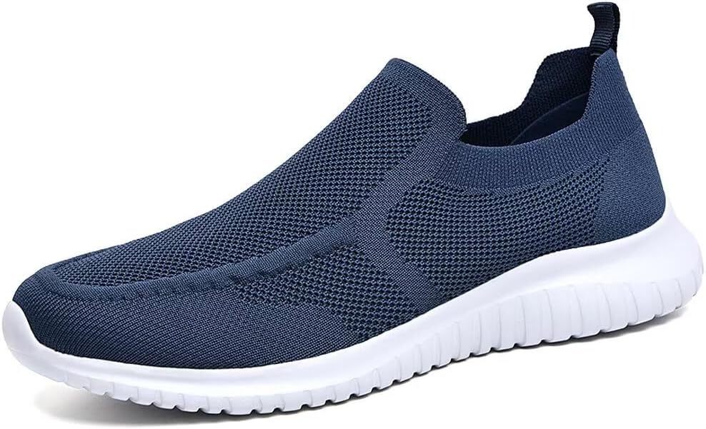 konhill Mens Slip-On Knit Walking Sneakers
