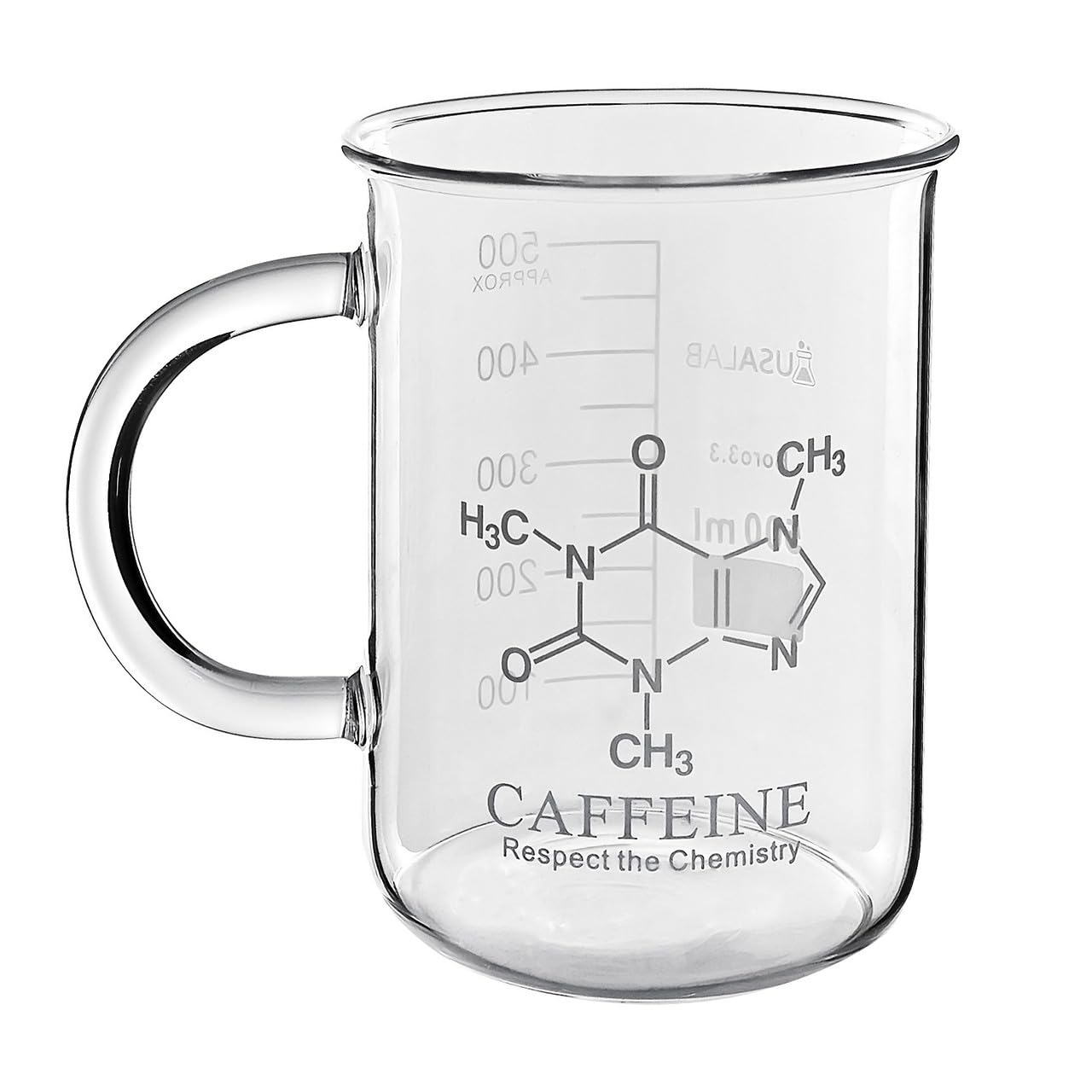500ML Coffee Mug Beaker Borosilicate 3.3 - USAlab