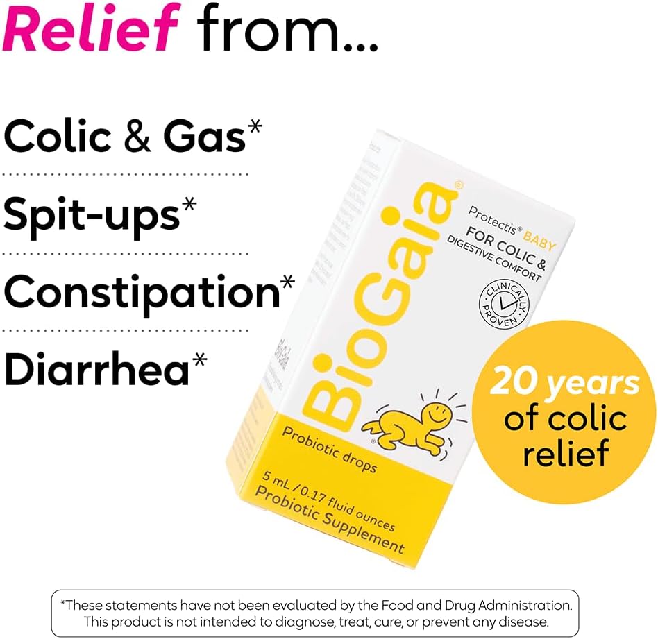 BioGaia Protectis Probiotic Drops for Baby (Children) Colic 5ml Safe & Effective - Pack 2 x 5 ml by Pediact