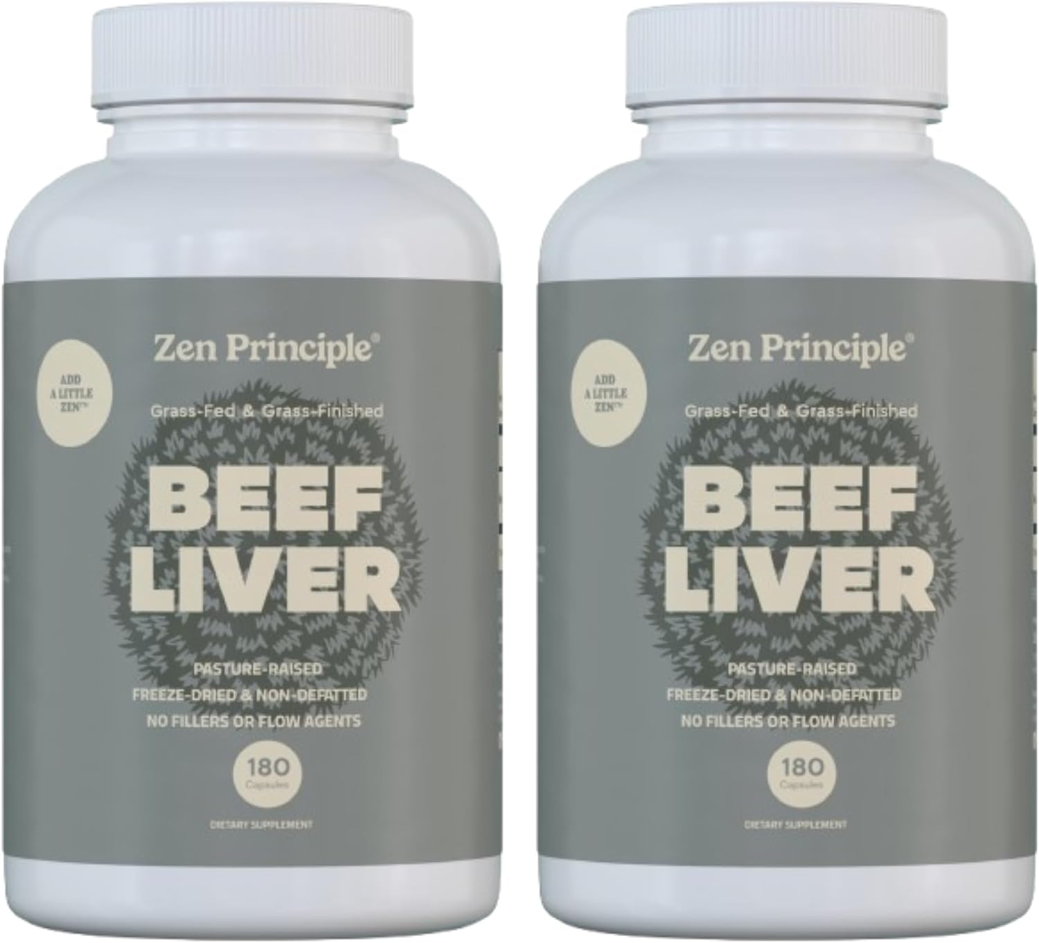 Zen Principle Ultra-Pure Desiccated Beef Liver, Grass-Fed & Finished New Zealand, No Hormones or GMOs, Natural Energy & Workout Support with Iron
