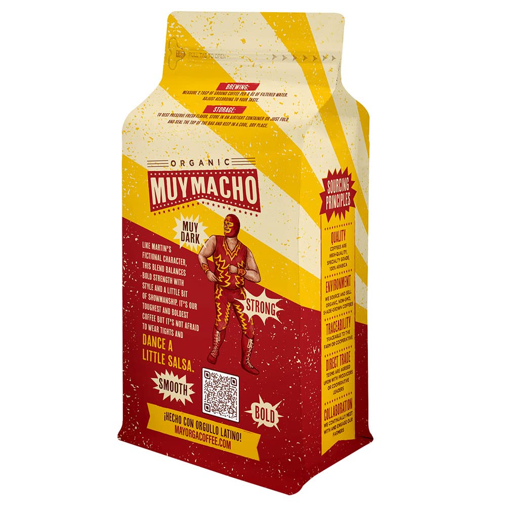 Mayorga Organic Coffee 12oz Cafe Cubano Roast - Dark Roast Whole Bean Coffee Specialty Grade, 100% Arabica, Slow Roasted, Bold and Smooth Flavor with Low Acidity - USDA Organic, Non-GMO, Kosher,