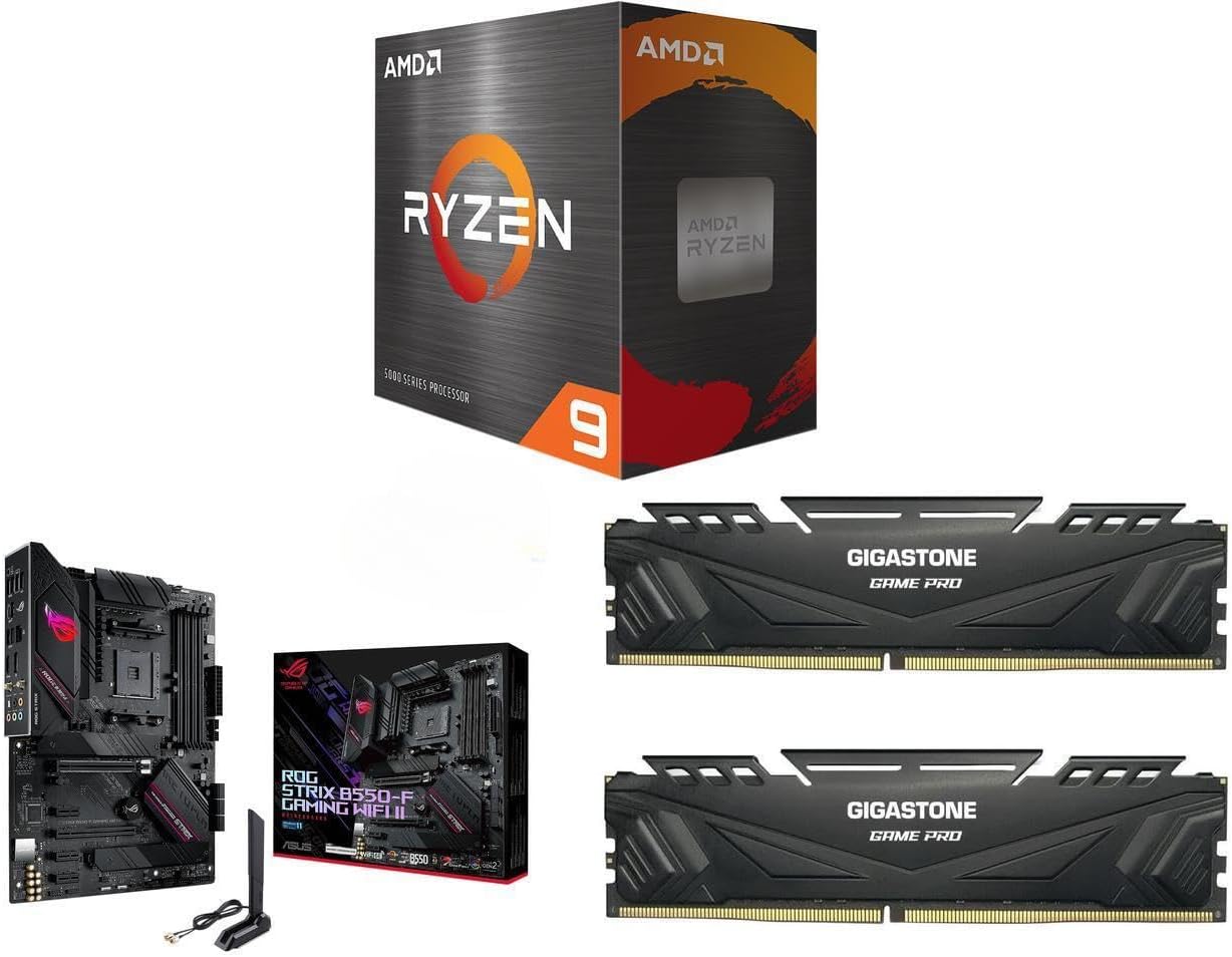 NEWEGG Motherboard CPU Memory Combo - B550M Micro ATX Motherboard Bundle with Ryzen 5 5500 6-Core 3.6 GHz CPU and 16GB (2 x 8GB) 288-Pin PC RAM DDR4 3600 Desktop Memory