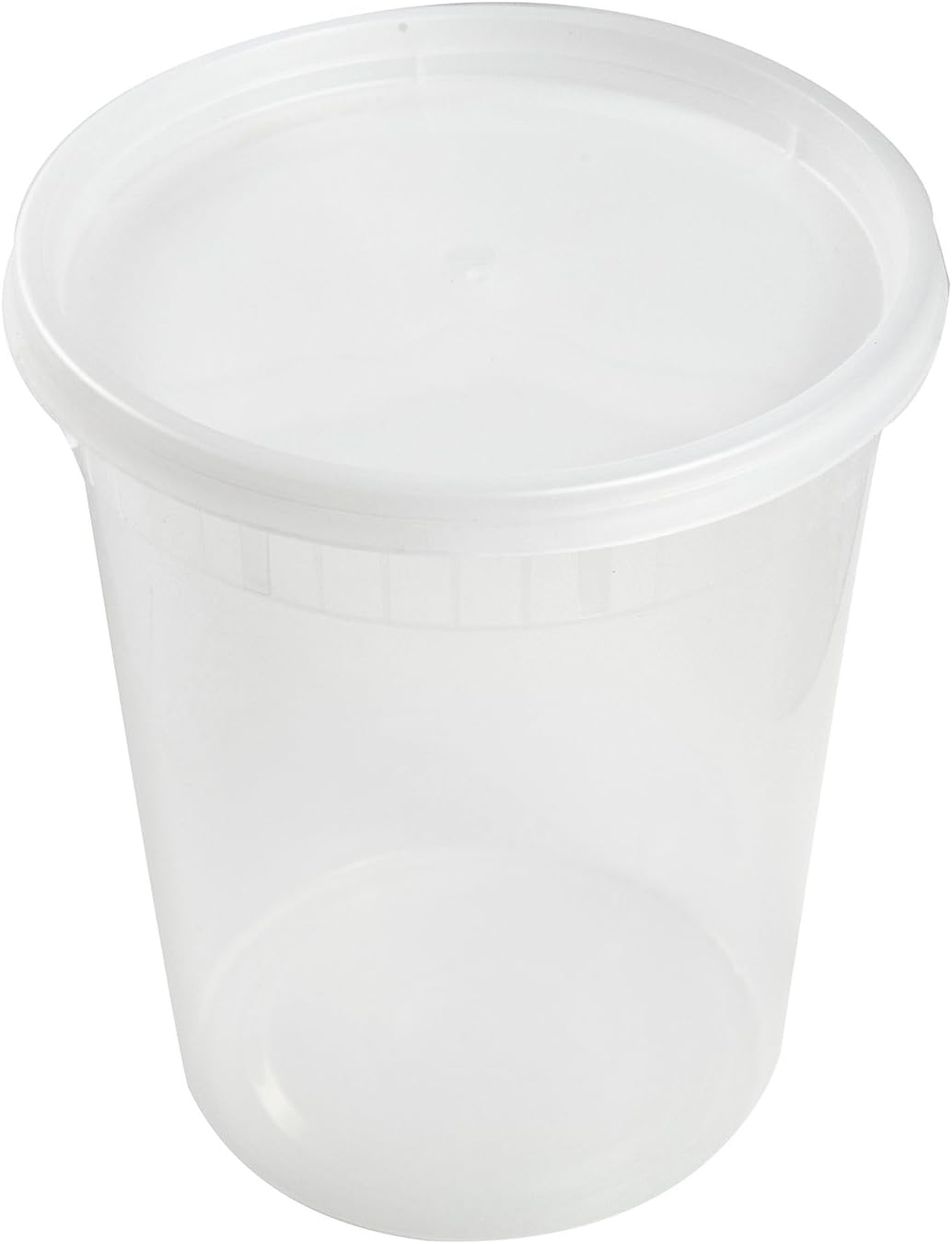 AmerCare 32 Ounce Clear Deli Container with Lid Combo, Case of 240
