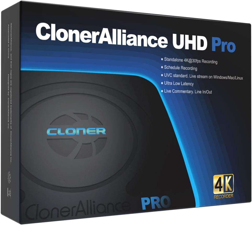 UHD Pro, 4K Video Recorder, HDMI Capture DVR with H.265/H.264 Codec, Cinematic 24fps Recording(Up to 30fps), 4K@60fps Passthrough