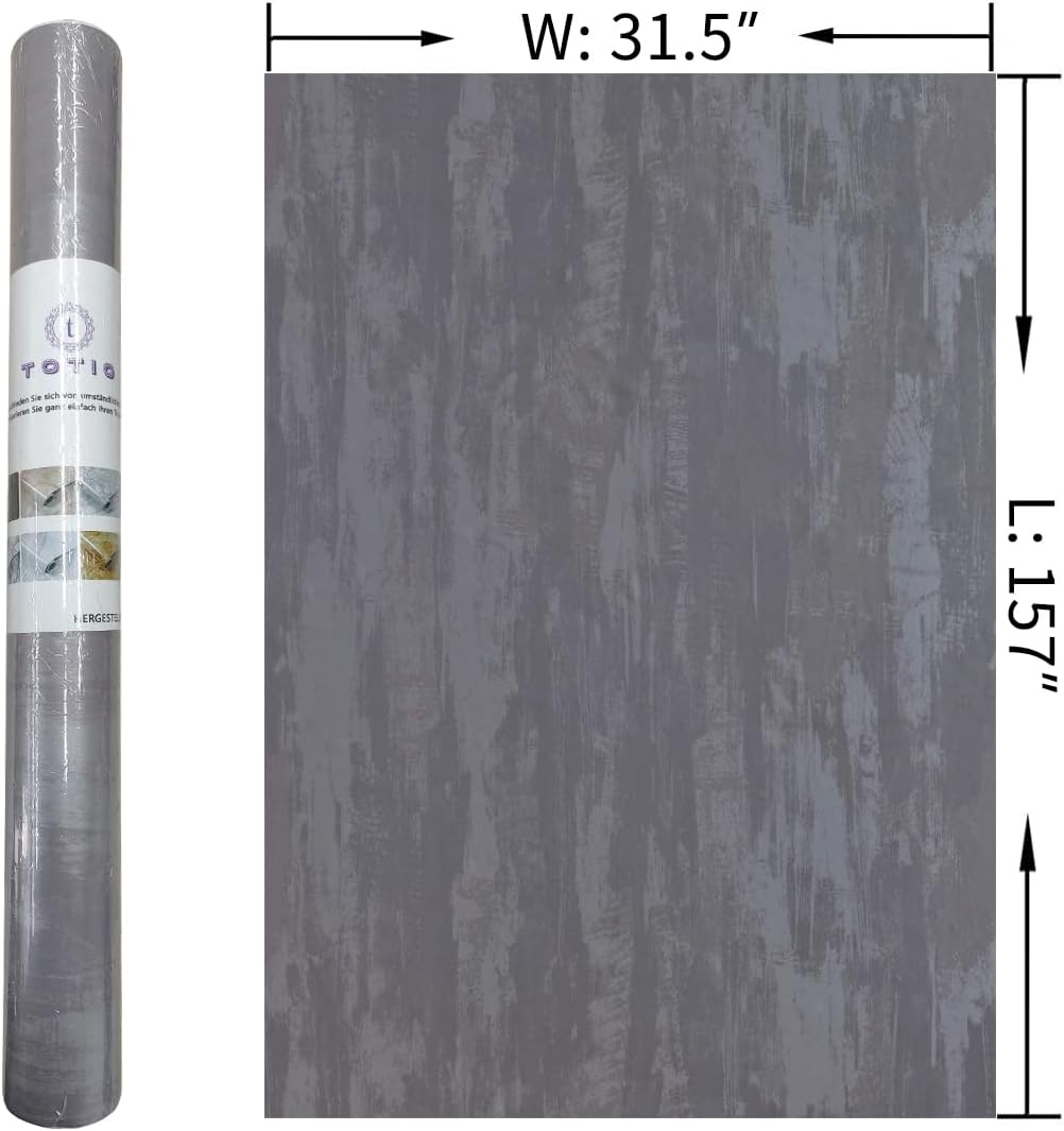 48x197inch Extra Wide Black White Marble Wallpaper Peel Stick Glossy Thick Waterproof Furniture Sticker Granite Look Contact Paper DIY Wall Sticker Self-adhesive Countertop Vinyl Wrap for Kitchen