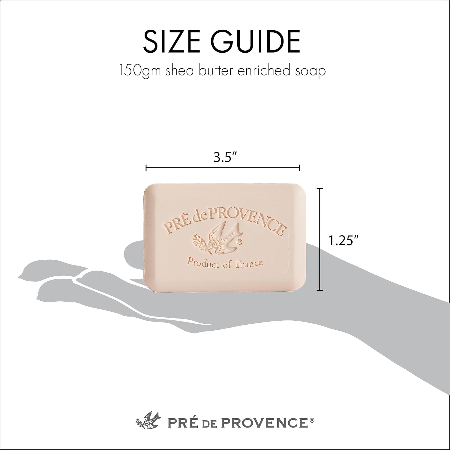 Pre de Provence Artisanal Soap Bar, Natural French Skincare, Enriched with Organic Shea Butter, Quad Milled for Rich, Smooth & Moisturizing Lather, Linden, 5.3 Ounce