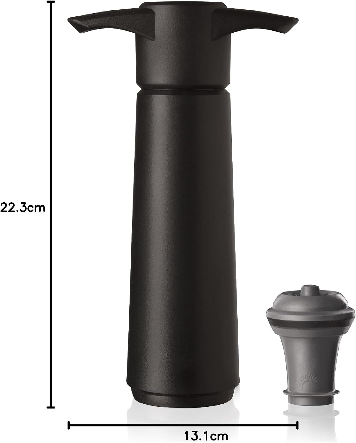 no name Vacu Vin Wine Saver Pump with 1 x Vacuum Bottle Stopper - Black