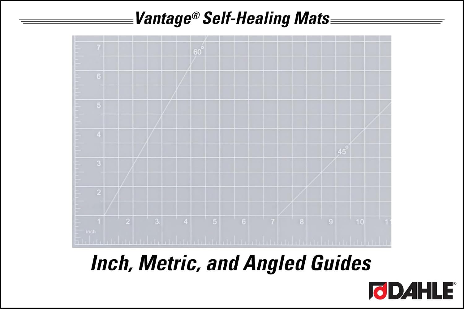 Dahle Vantage 10673 Premium Self-Healing Cutting Mat, 24"x36", 1/2" Grid, 5 Layers for Max Healing, Perfect for Crafts & Sewing, Black