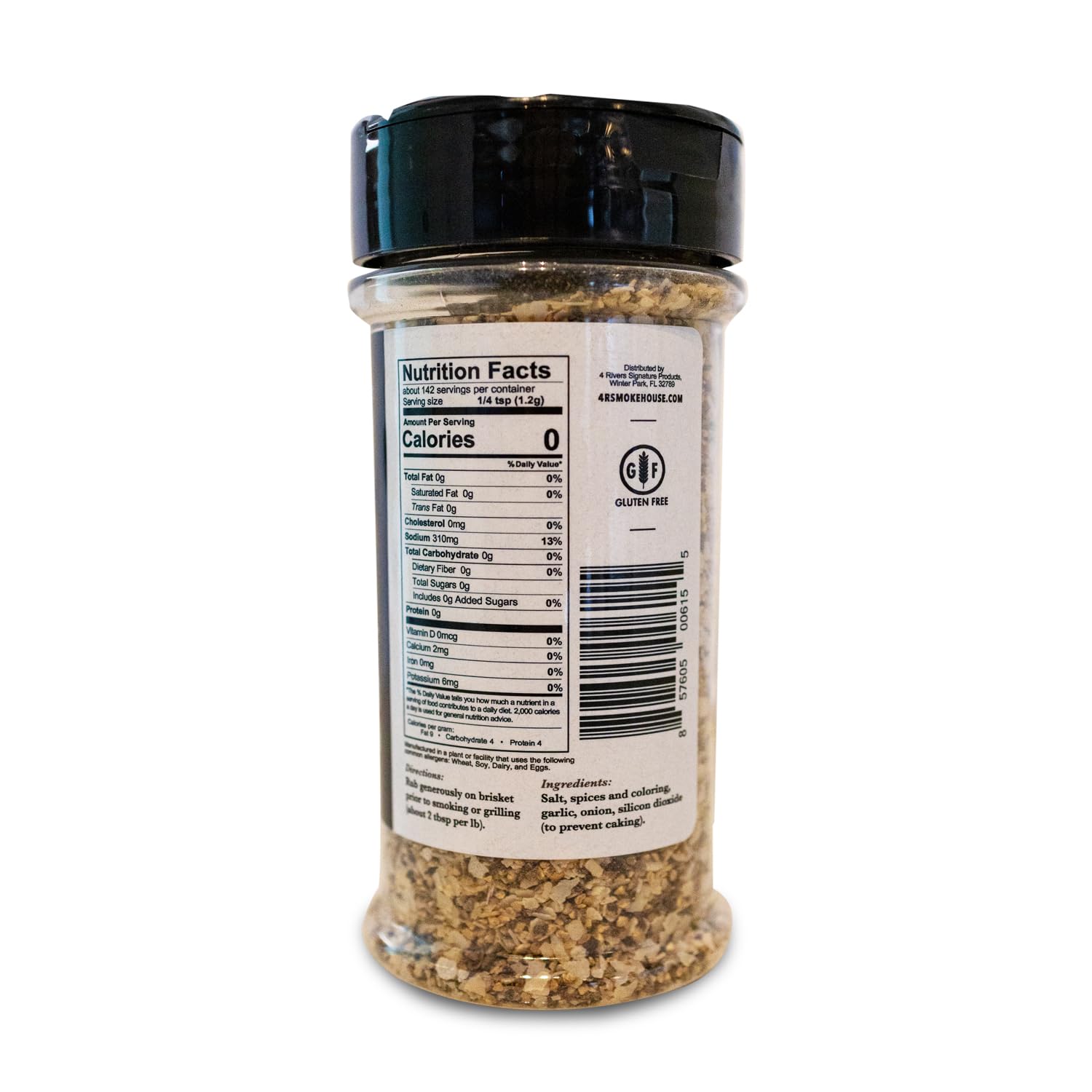 4 Rivers - Smokehouse Brisket Rub - Dry Rub Seasoning for Roasting, Slow-Cooking or Grilling - Premium Blend - Multi-Regional Recipe - Premium Ingredients - 6 oz | Seasoning for Roasting, Slow-Cooking or Grilling, Premium House-Made Blend, Multi-Regional…