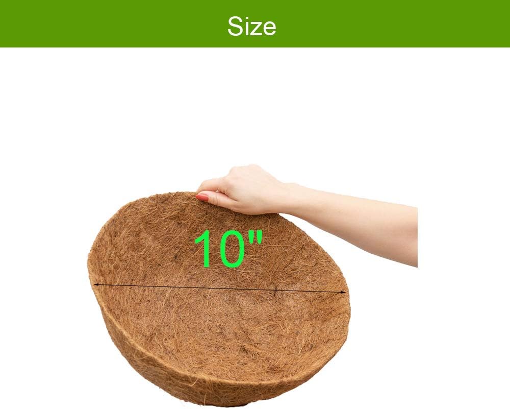 Coco Liners for Planters 20 Inch 2PCS Replacement Coco Fiber Basket Liner for Round Baskets Garden Containers