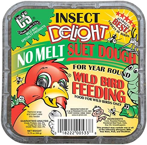 C&S CS12553 11.75 Oz Hot Pepper Delight Wild Bird No Melt Suet Dough