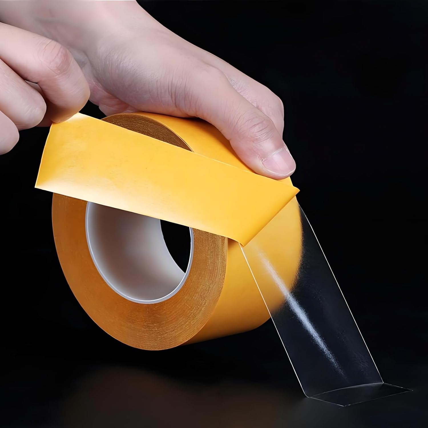 Ultra-Thin Clear Double Sided Tape Heavy Duty 2-Inch x 50 Feet Two Sides Strong Stick Mounting Adhesive Tape for Arts & Crafts, Fix Carpet