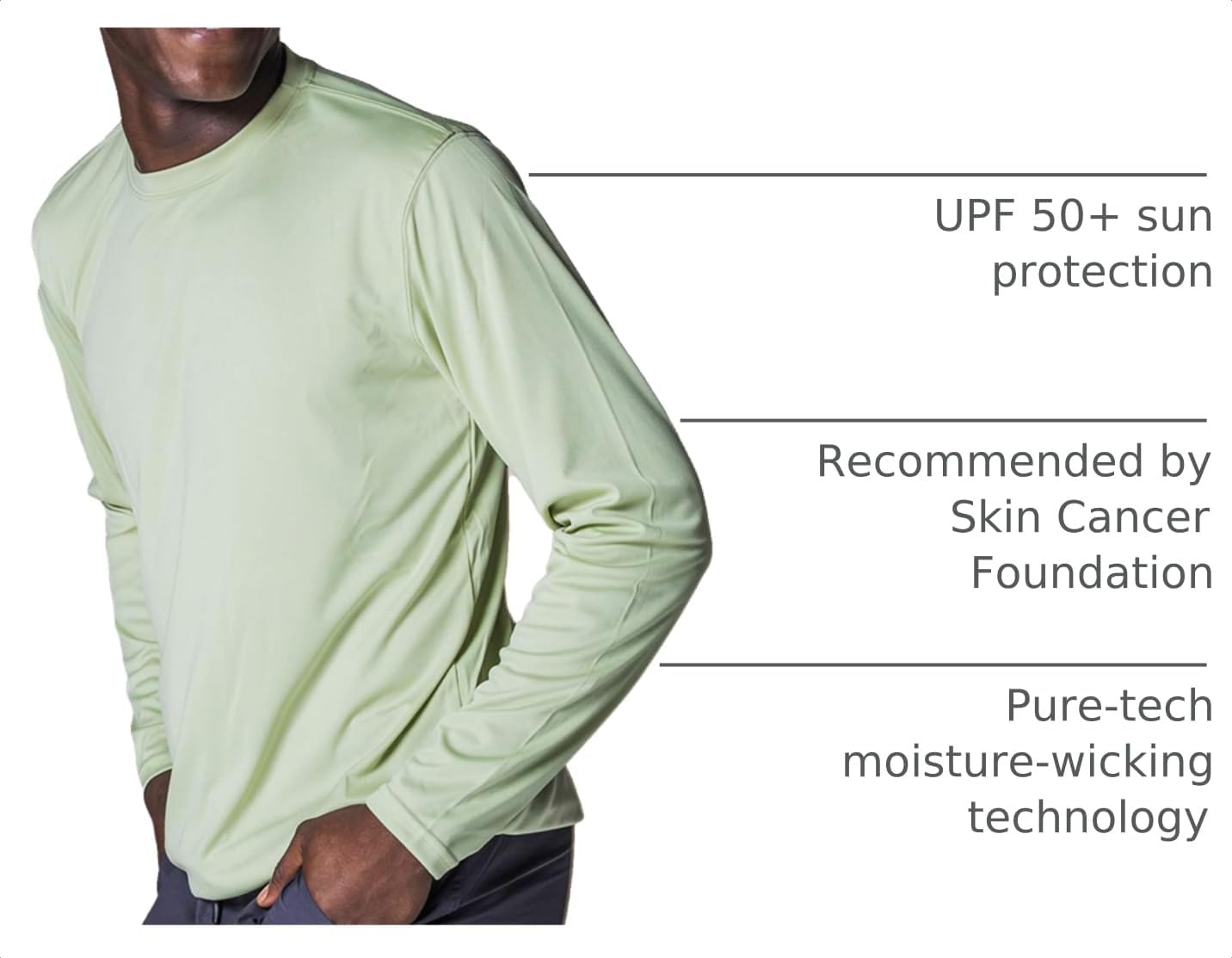 Vapor Apparel Men's Outdoor UPF 50+ Long Sleeve T-Shirt, UV Sun Protection for Fishing, Running, Hiking, Swimming