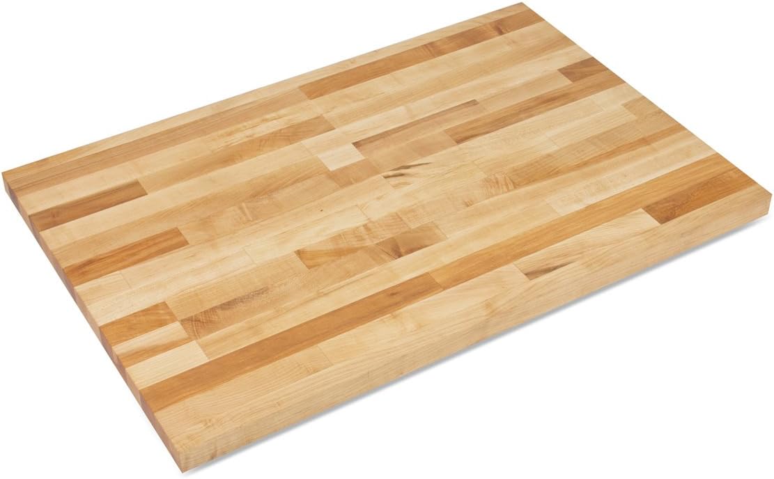 John Boos Oil Finish Non Reversible Hard Maple Bakers Table Top, 36 x 25 x 1 1/2 inch - 1 Each.