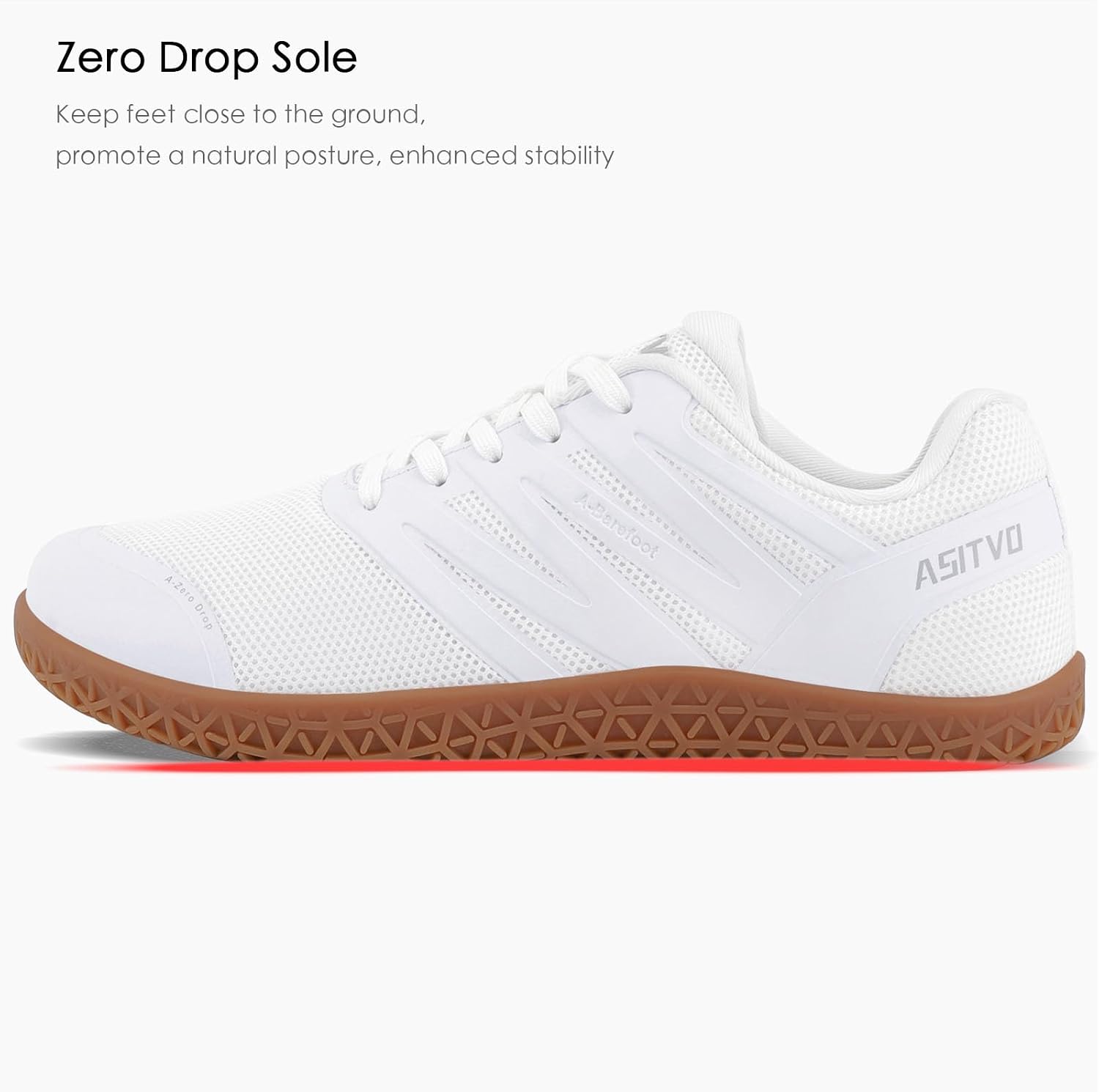 ASITVO Wide Men's Barefoot Zero Drop Sole Minimalist Sneakers Walking Shoes | Width Toe Box Cross Trainer Gym TPU Toe No-Sew Upper Grounding